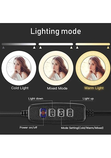Wlue Flexible Metal 72 Led Ring Masa Lambası 360 Dönebilen Esnek Diğer