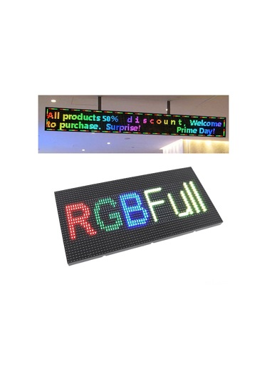 Vkemall P10 Ip64 Su Geçirmez İç Mekan Led Ekran Modülü - 320x160mm Renkli Kaydırmalı Görüntü Birimi Paneli