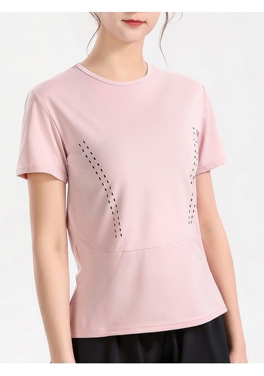 Gajeena Kadınlar İçin Nefes Alabilen Yoga Tişörtü - Esnek, Konforlu Ve Spor Giyim Pembe
