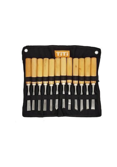 Titi 1180 Ahşap Oyma Seti 12  Parça