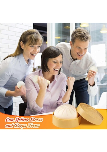Dumpling Squishy, Dumpling Stres Topu, Buharda Pişirilmiş Doldurulmuş Çörek, Stres Giderici Sıkılabilir Çörek Oyuncakları