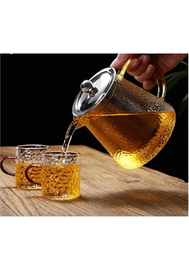 Isıya Dayanıklı Demliğe Cam Çaydanlık Süzgeçli 321936718 Gri