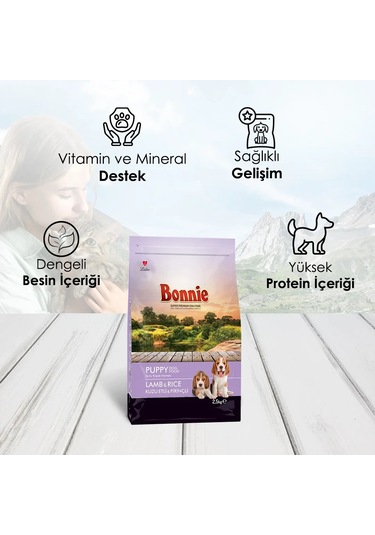 Bonnie Kuzu Etli Yavru Köpek Maması 2,5 Kg