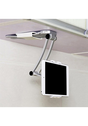 Suntek Duvara Monte Masaüstü Cep Telefonu Tablet Tutucu Stand Gümüş S