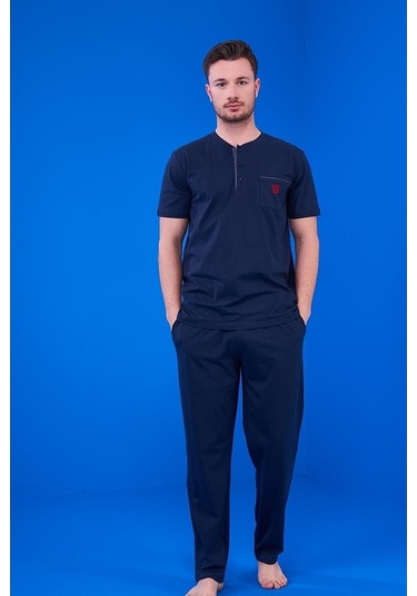 Pjs 23325 Erkek Patlı Şortlu Pijama Takım 3'Lü