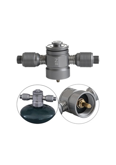 Suntek 3 Çıkışlı Kamp Izgara Adaptörü Sırt Çantasıyla Gri