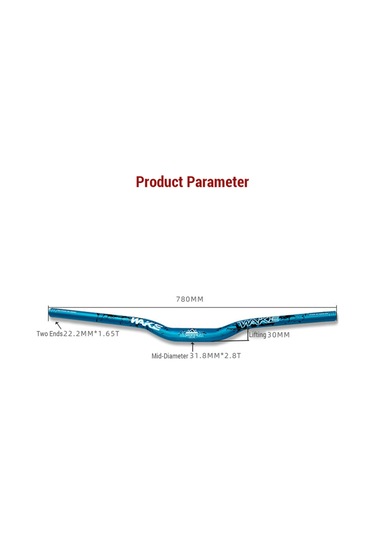 Mufunye Alüminyum Mtb Gidonu - 31.8mm Kalınlık 30mm Yükselticili 780mm Geniş Mat Yüzey Diğer
