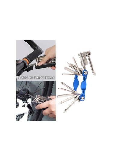 Suntek Taşınabilir Çok İşlevli Bisiklet Tamir Aleti Seti 11 Mavi