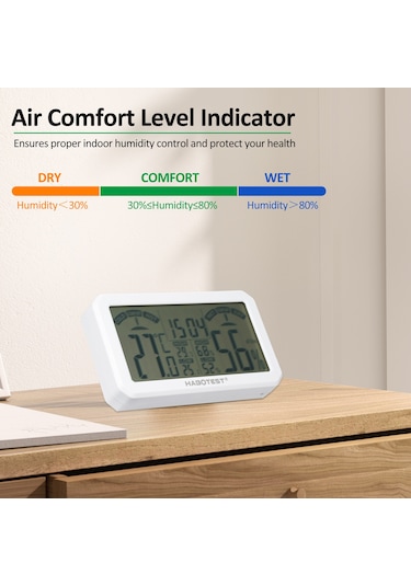 Mini Dijital Higrometre Ve Termometre İç Mekan Nem Ölçer Oda Sıcaklık Sensörü Stand Ve Delikli Sıcaklık Ve Nem Monitörü Ölçer Ev