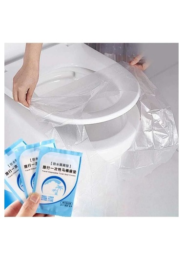 50 Adet Tek Kullanımlık Klozet Örtüsü Klozet Poşeti Klozet Kapak