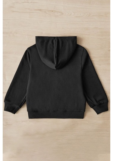 Çocuk All Day Rabbit Baskılı Sweatshirt Siyah