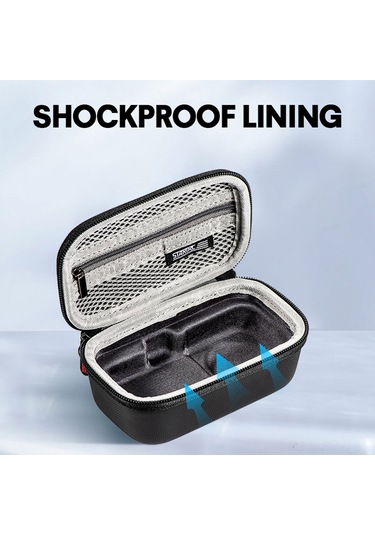 Maiyame Insta360 X3 İçin Siyah Pu Malzeme Kamera Çantası, El Kayışı Ve Dağcı Kanca İle Taşınabilir Depolama Çehresi St-1111347 Siyah