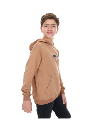 Toontoy Erkek Çocuk Depar Tura Baskılı Sweatshirt Kahverengi