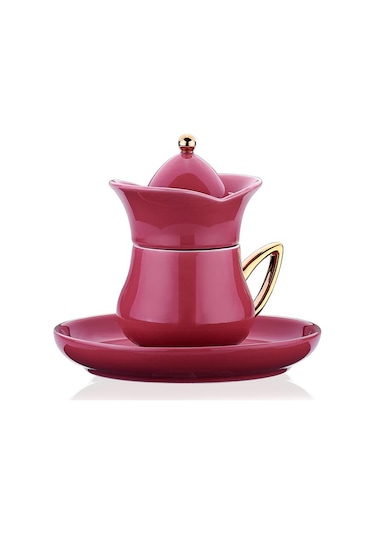 Korkmaz Lalezar Collection 2li Pembe Kahve Fincan Takımı