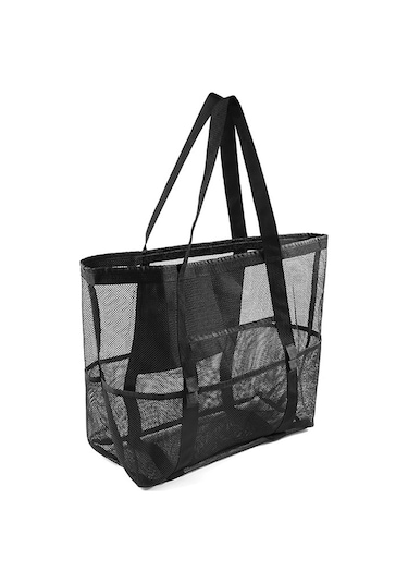 Springsun Kumada Gezici 8 Cepli Ağ Desenli Spor Yüzme Çanta - El/tek Omuz Taşıma, Dayanıklı Malzeme, 42x20x39 Cm Kahverengi