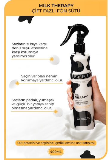 Morfose Milk Therapy Çift Fazlı Sprey Fön Suyu 400 ML