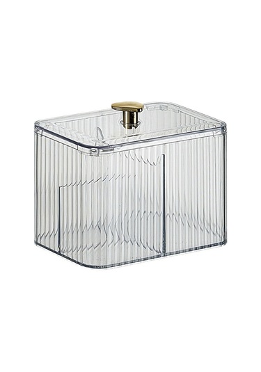 Şeffaf Yeşil Pamuklu Çubuk Kutusu, Kozmetik Pamuk Saklama Kutusu, Toz Geçirmez Ve Şeffaf A