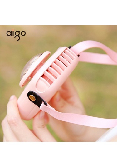 Didadodo Aigo Agf-05 Boyun Fanı - 3 Kademeli, 1800mah Pil, Led Işık Yeşil, Dokunmatik Kontrol Yeşil