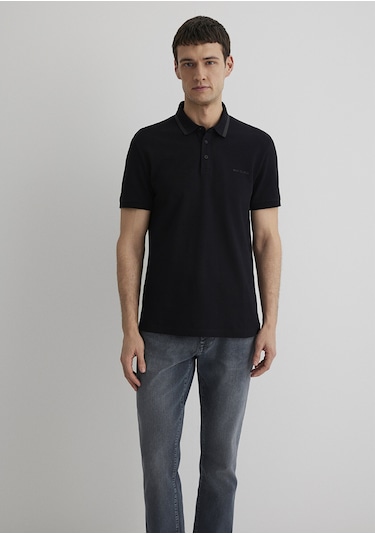 Mavi - Siyah Polo Tişört 0611829-900 Siyah