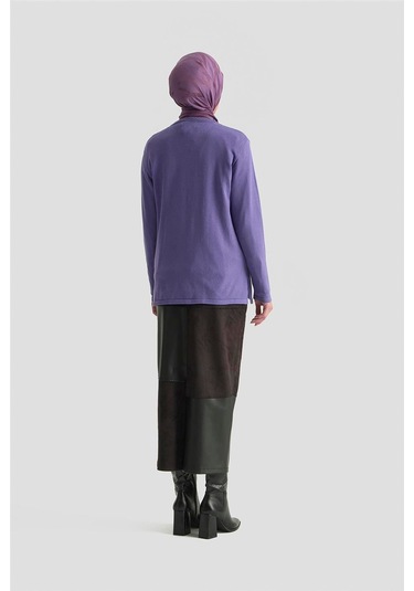 Armine Desenli Kazak 25kd7009 Lila Lila