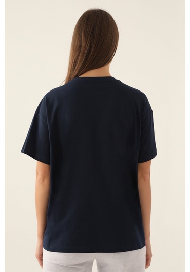 Yale Emblem Lacivert Kadın T-shirt 5274-42842 Lacivert