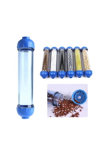 Singree Şeffaf Dıy Su Filtre Kabı - 2 Adet Hızlı Bağlantı Adaptörlü