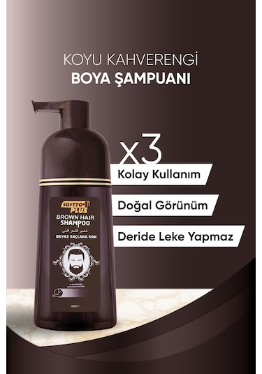 Softto Plus Kahverengi Saç Şampuanı Pompalı 350 ML