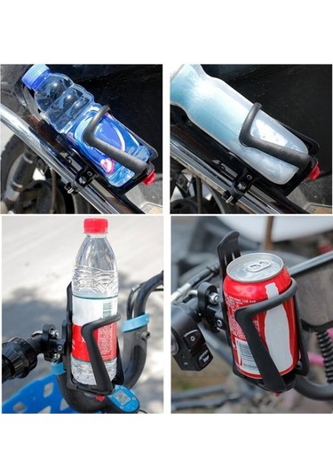 Siyah Bisiklet Su Şişesi Tutucu Motosiklet Bardak Tutucu Kararlı Kaymaz Koruma Geniş Uygulama Kolay Kurulum Su Şişesi Braketi Siyah