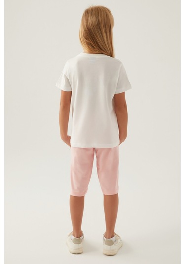 Frozen Gril Krem Kız Çocuk Kapri Takım 5274-42771 Krem