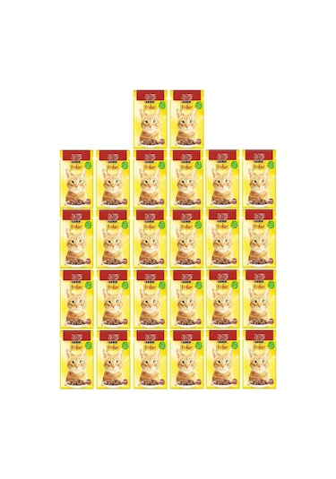 Purina Friskies Sığır Etli Soslu Pouch Yetişkin Kedi Yaş Maması 26 x 85 G