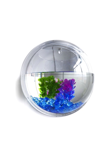 Hombey Duvar Takılı Akvaryum, Akrilik Materyal, 15 Cm Çap, Kolay Kurulum, Ev/ofis Dekorasyonu, Type 1 Ayna