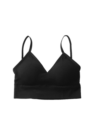 Moveevo Kadınlar İçin Soluk Materyal Ve Desteği Sağlayan Dairesiz Spor Bra - Yoga, Koşu Ve Egzersizler İçin Siyah SiYAH