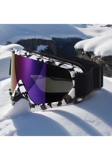 Willowhaven Anti Fog Kayak Gözlüğü Yetişkinler İçin Tpu Ayarlanabilir Snake Desen Mor