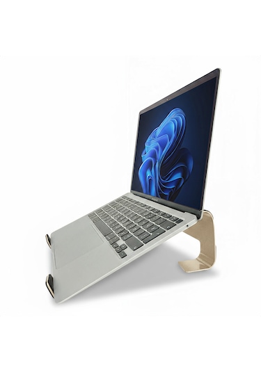 Prexua Fixer Laptop Standı - Notebook Yükseltici Altlık - Metal - Gold - Fxr4025gl