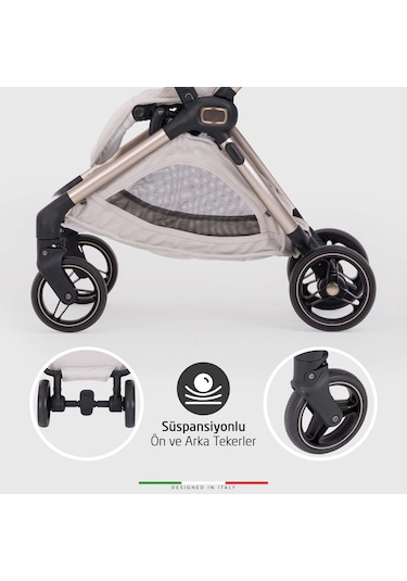 Elele Pilota Premium Kabin Tipi Bebek Arabası Bej