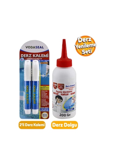 Derz Kalemi Derz Dolgu Yenileme Hızlı Kuruyan Su Bazlı Kokusuz Kalıcı Fayans Yenileme Kalem 3'lü Set