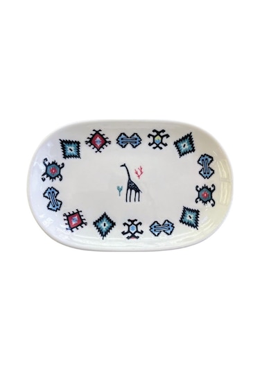 Porser Porselen Hitit Oval Kayık Tabak Takımı 20x13cm 6 Parça Tvl6okyprs1229 Çok Renkli