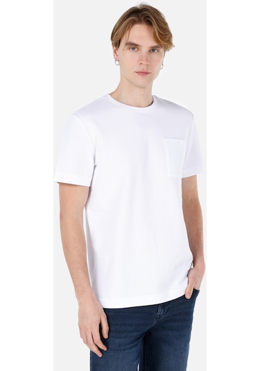 Colins Erkek Kısa Kol Tişört Cl1067785 Q1.v1 Beyaz