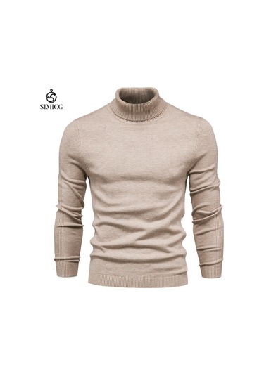 Erkekler İçin Düz Renk Sonbahar Ve Kış Günlük Kazaklar Siyah