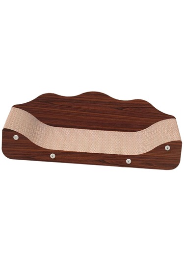 Suntek Oluklu Kağıt Kitten Scratcher Nest Yatak Taşlama 60cmx24cmx20cm-kırmızı