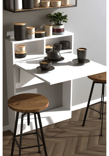 Decormet Bracked Çok Fonksiyonlu Masa Beyaz beyaz