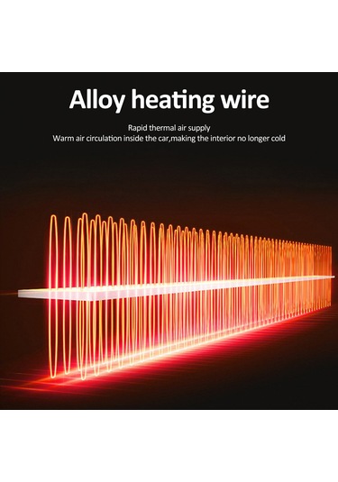 Aubyhe 24v Araba Isıtıcı Sıcaklık Sağlayıcı Kar/tutkal/toz Temizleyici Siyah 180w
