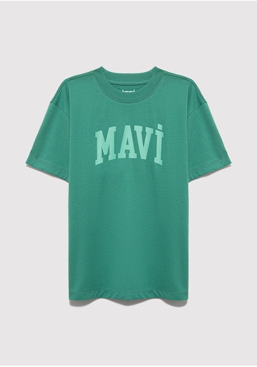 Mavi - Mavi Baskılı Yeşil Tişört 6610484-71697 Yeşil