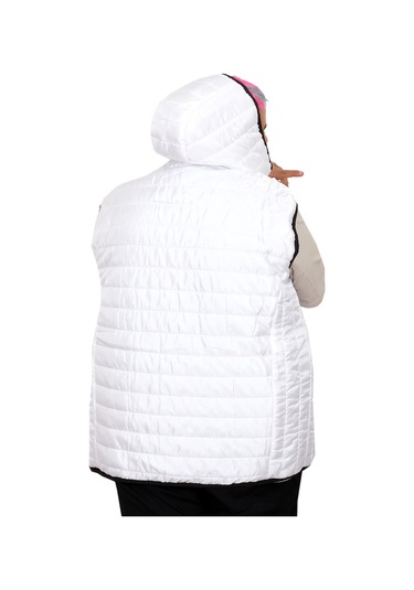 Mode Xl Battal Beden Erkek Kapitone Yelek 25709 Ekru