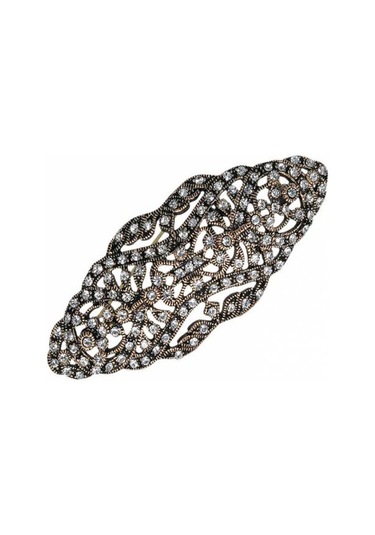 Baget Swarovski Taşlı Elmas Montür Yaka İğnesi Broş Altın