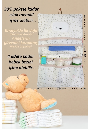 Bebek Alt Açma Bakım Çantası Organizer Poyraz