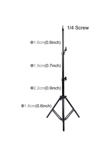 Sones Puluz 1.6m Yükseklik Tripod Montaj Tutucu Vlog Video Işık Canlı Yayın Kitleri İçin