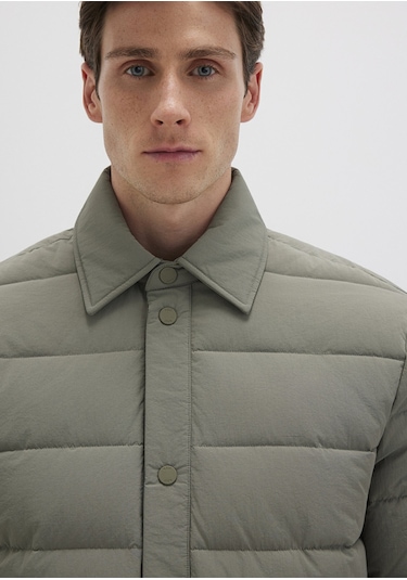 Mavi - Yeşil Şişme Mont 0110599-85485 Yeşil