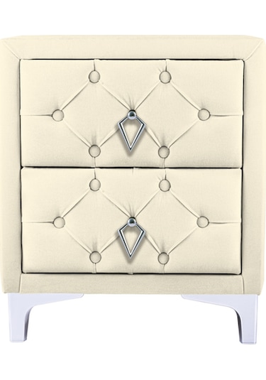 Ruby 2 Çekmeceli Komodin-silver Model Kapitoneli Yatak Odası Iki Çekmeceli Komodin&şifonyer Modeli Beyaz