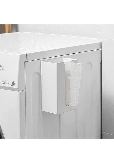 Küçük Gri Çok Amaçlı Kurutma Topları Tutucu Duvara Monte Kurutma Makinesi Kağıt Dispenseri Çamaşır Odası Sabunu Kumaş Yumuşatıcı Dispenseri Doku Kabı